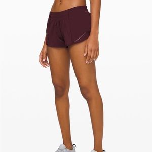 Lululemon Hotty Hot Shorts- Burgundy
